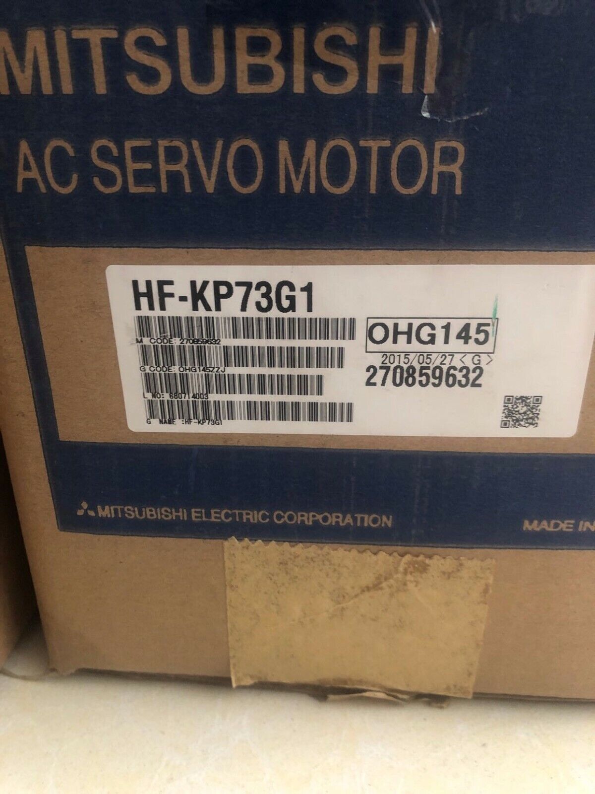 MITSUBISHI AC SERVO MOTOR HF-KP73G1 NEW ORIGINAL FREE EXPEDITED SHIPPING