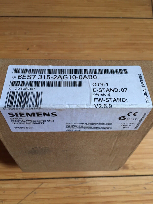 NEW SIEMENS 6ES7315-2AG10-0AB0 CPU UNIT 6ES73152AG100AB0 FREE EXPEDITED SHIPPING