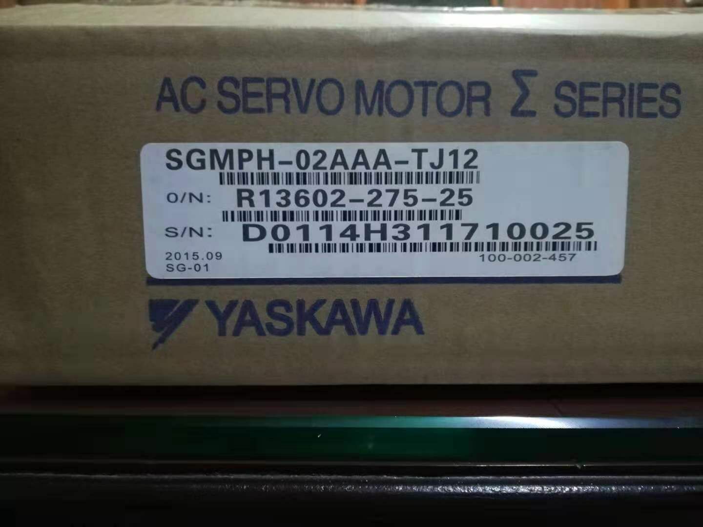 NEW ORIGINAL YASKAWA AC SERVO MOTOR SGMPH-02AAA-TJ12 FREE EXPEDITED SHIPPING