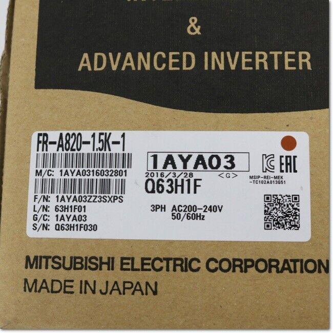 NEW MITSUBISHI INVERTER FR-A820-1.5K-1 FRA8201.5K1 FREE EXPEDITED SHIPPING