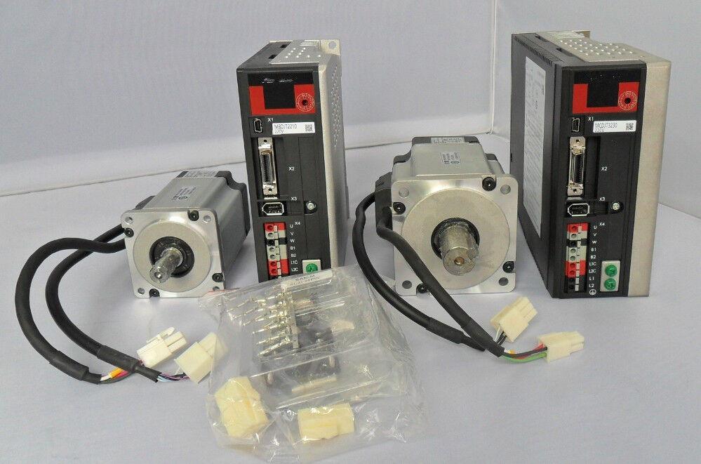 1SET PANASONIC AC SERVO MOTOR MHMJ082P1S+AC SERVO DRIVER MCDJT3220 NEW ORIGINAL