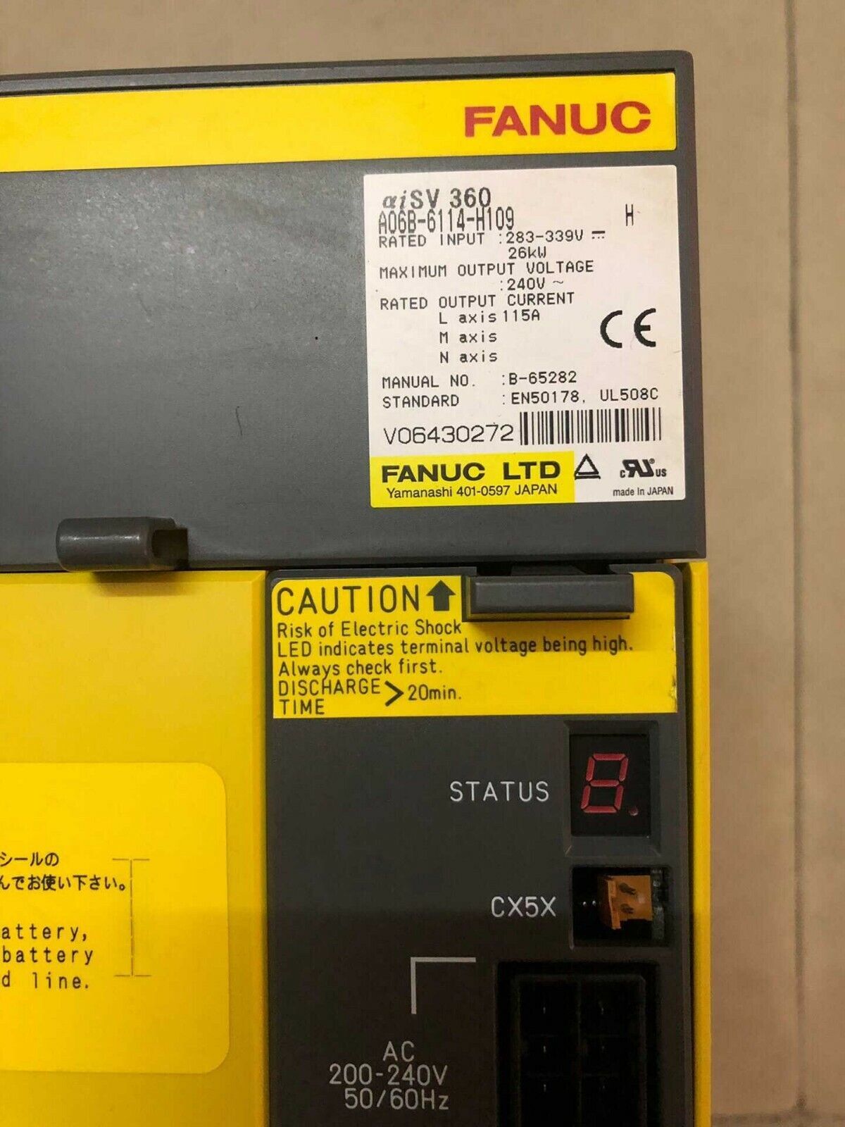 USED FANUC SERVO AMPLIFIER MODULE A06B-6114-H109 FREE EXPEDITED SHIPPING