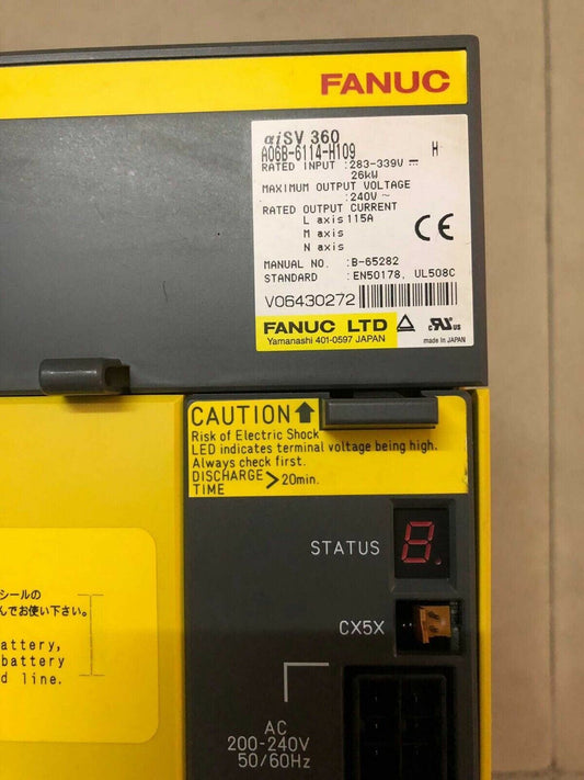 USED FANUC SERVO AMPLIFIER MODULE A06B-6114-H109 FREE EXPEDITED SHIPPING