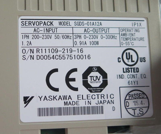 NEW ORIGINAL YASKAWA AC SERVO DRIVER SGDS-01A12A SGDS01A12A FREE SHIPPING