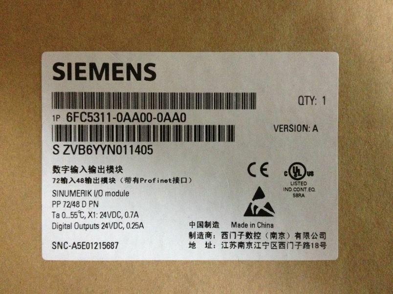 NEW ORIGINAL SIEMENS I/O MODULE 6FC5311-0AA00-0AA0 FREE EXPEDITED SHIPPING