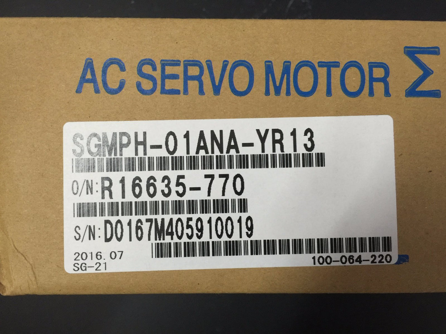 1PC YASKAWA AC SERVO MOTOR SGMPH-01ANA-YR13 NEW ORIGINAL FREE EXPEDITED SHIPPING