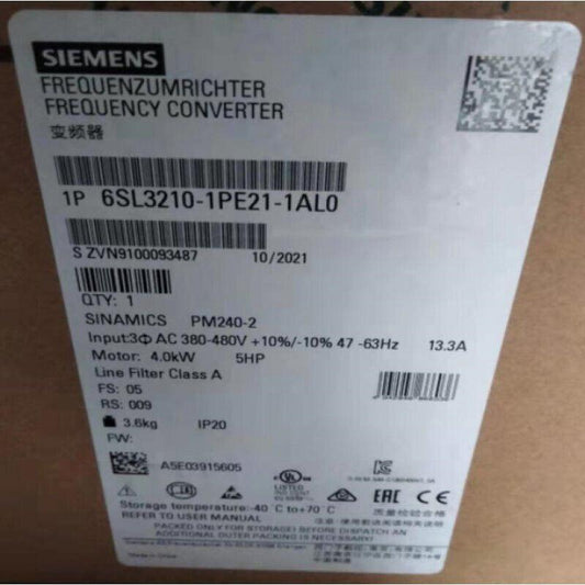 NEW SIEMENS 6SL3210-1PE21-1AL0 INVERTER 6SL32101PE211AL0 EXPEDITED SHIPPING