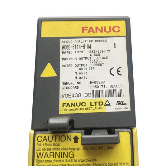 USED FANUC SERVO AMPLIFIER A06B-6114-H104 A06B6114H104 FREE EXPEDITED SHIPPING