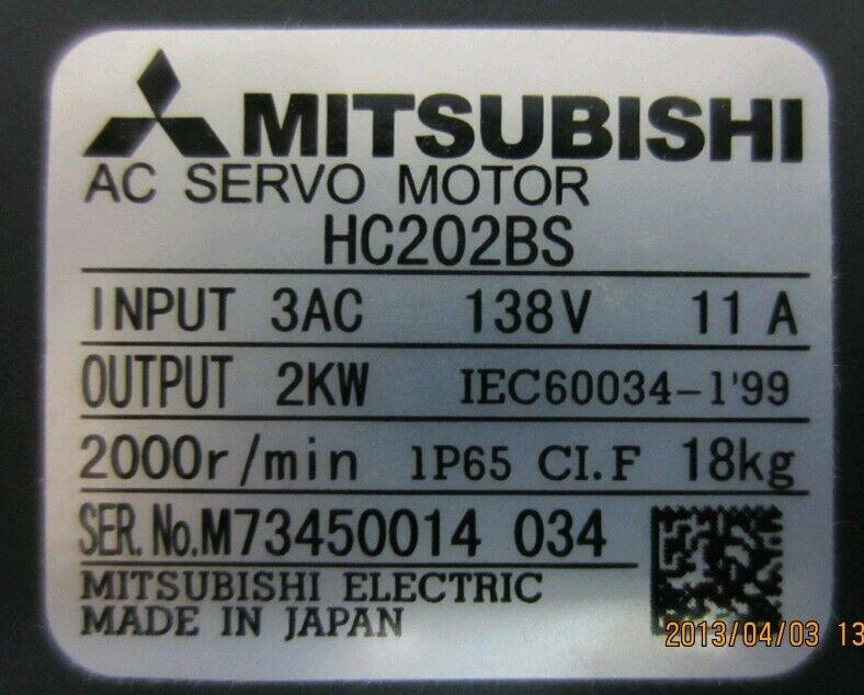 1PC Mitsubishi Ac Servo Motor HC202BS-A42 HC202BSA42 Free Expedited Shipping