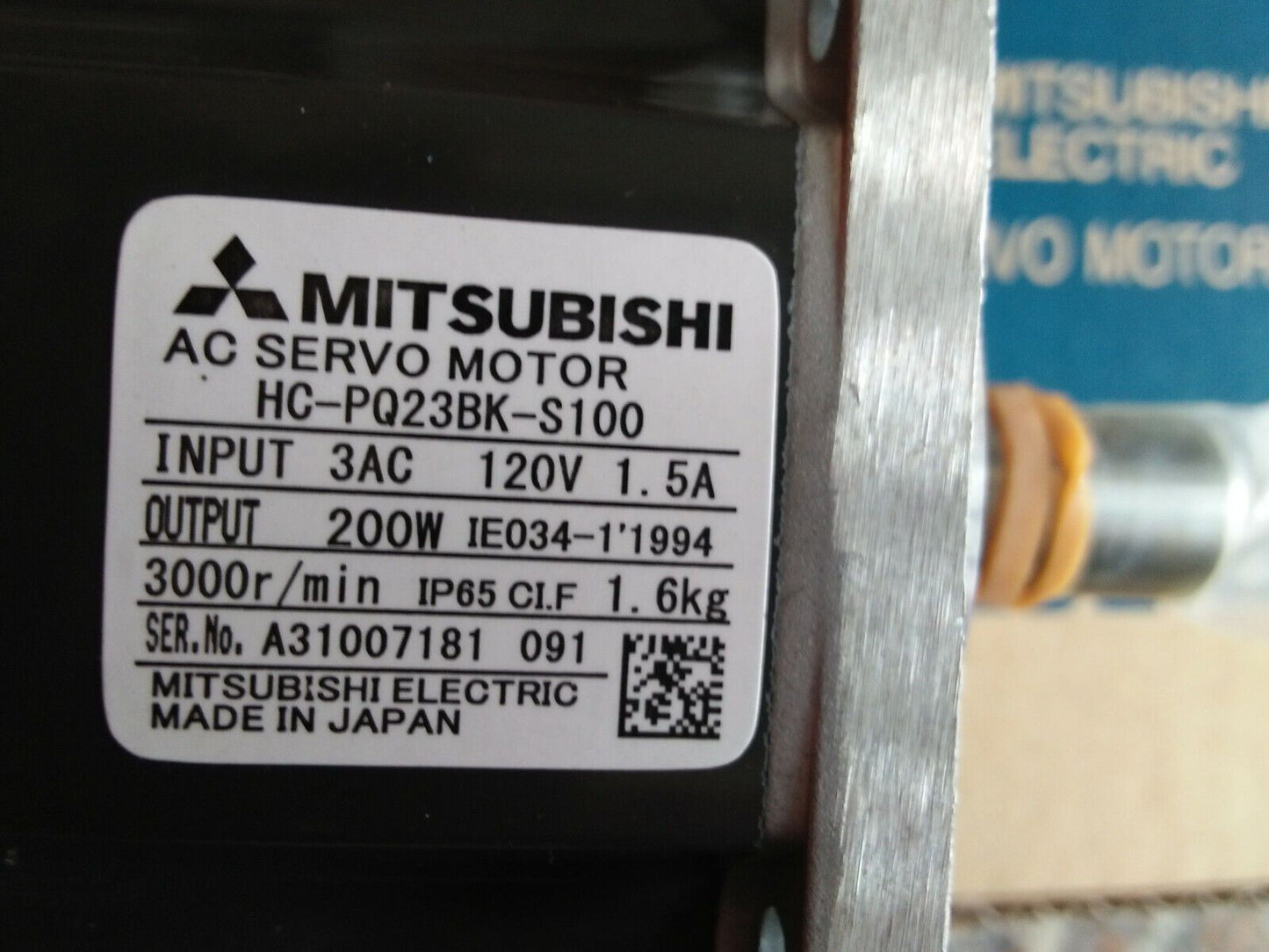 1PC NEW MITSUBISHI AC SERVO MOTOR HC-PQ23BK-S100 FREE EXPEDITED SHIPPING