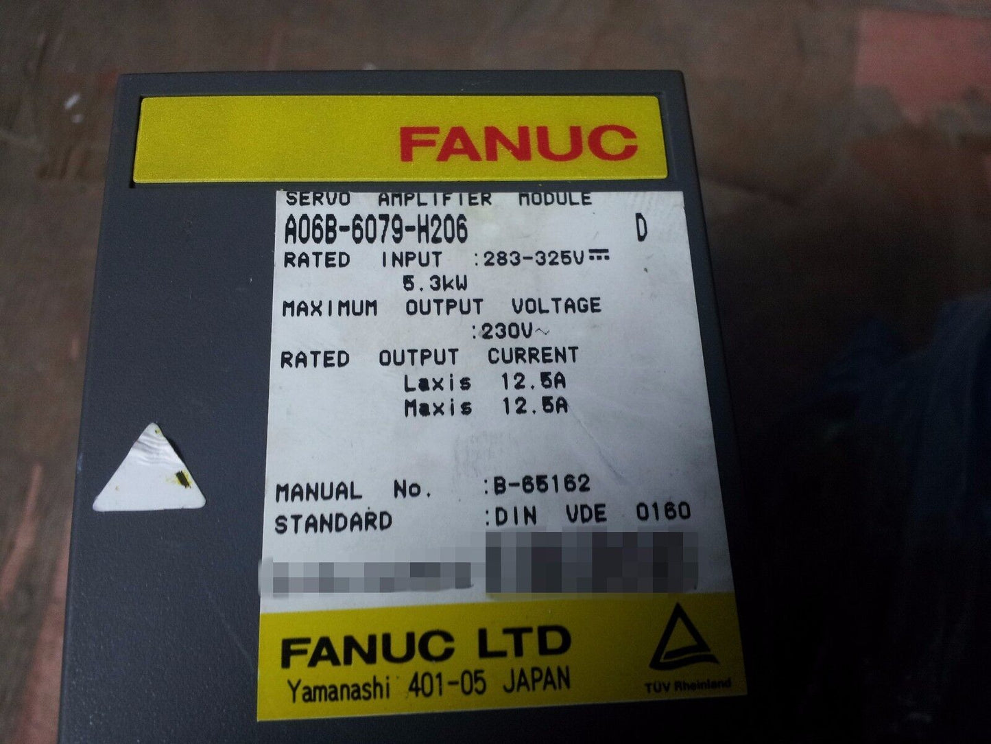 USED FANUC SERVO AMPLIFIER MODULE A06B-6079-H206 FREE EXPEDITED SHIPPING