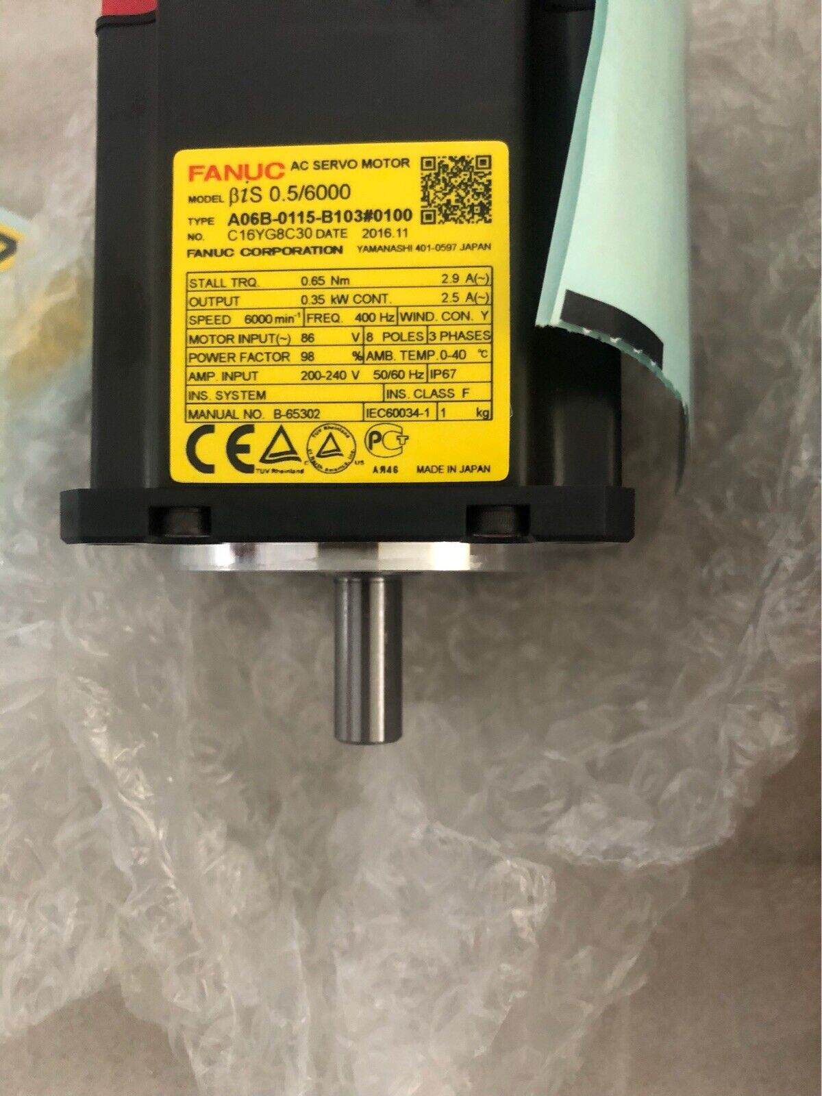 NEW FANUC SERVO MOTOR A06B-0115-B103 A06B-0115-B103#0100 FREE EXPEDITED SHIPING