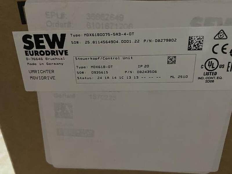 1PC NEW SEW MDX61B0075-5A3-4-0T INVERTER MDX61B00755A340T EXPEDITED SHIPPING