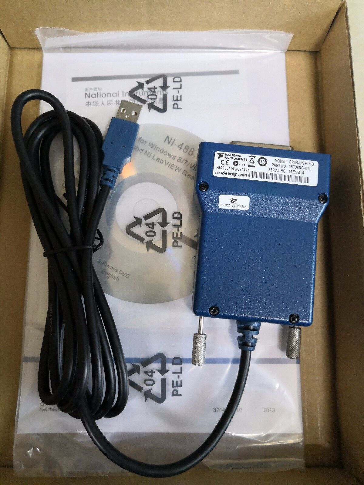 New National Instrumens GPIB-USB-HS Interface Adapter IEEE 488 FREE DHL SHIPPING