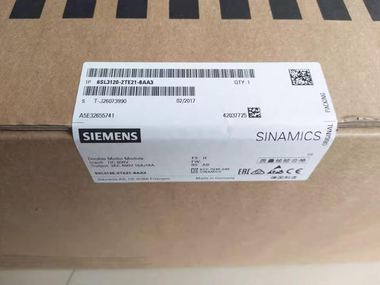 New Siemens Double Motor Module 6SL3120-2TE21-8AA3 Expedited Shipping