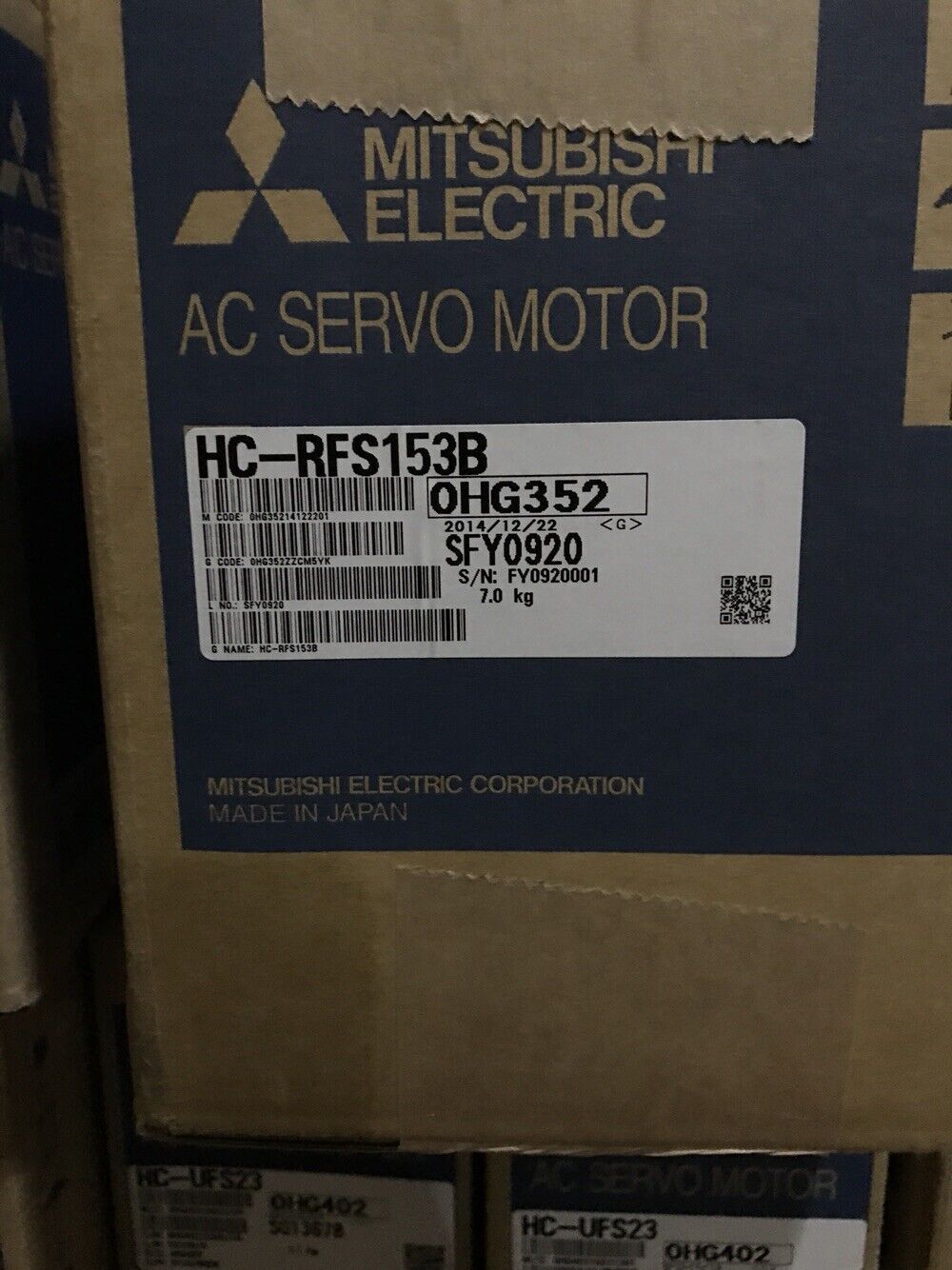 MITSUBISHI AC SERVO MOTOR HC-RFS153B HCRFS153B NEW FREE EXPEDITED SHIPPING