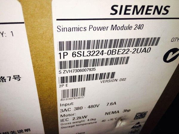 1PC NEW SIEMENS 6SL3224-0BE22-2UA0 INVERTER 6SL32240BE222UA0 EXPEDITED SHIPPING