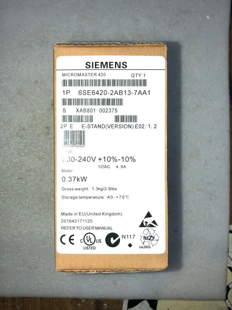 New Siemens 6SE6420-2AB13-7AA1 Inverter 6SE64202AB137AA1 Expedited Shipping