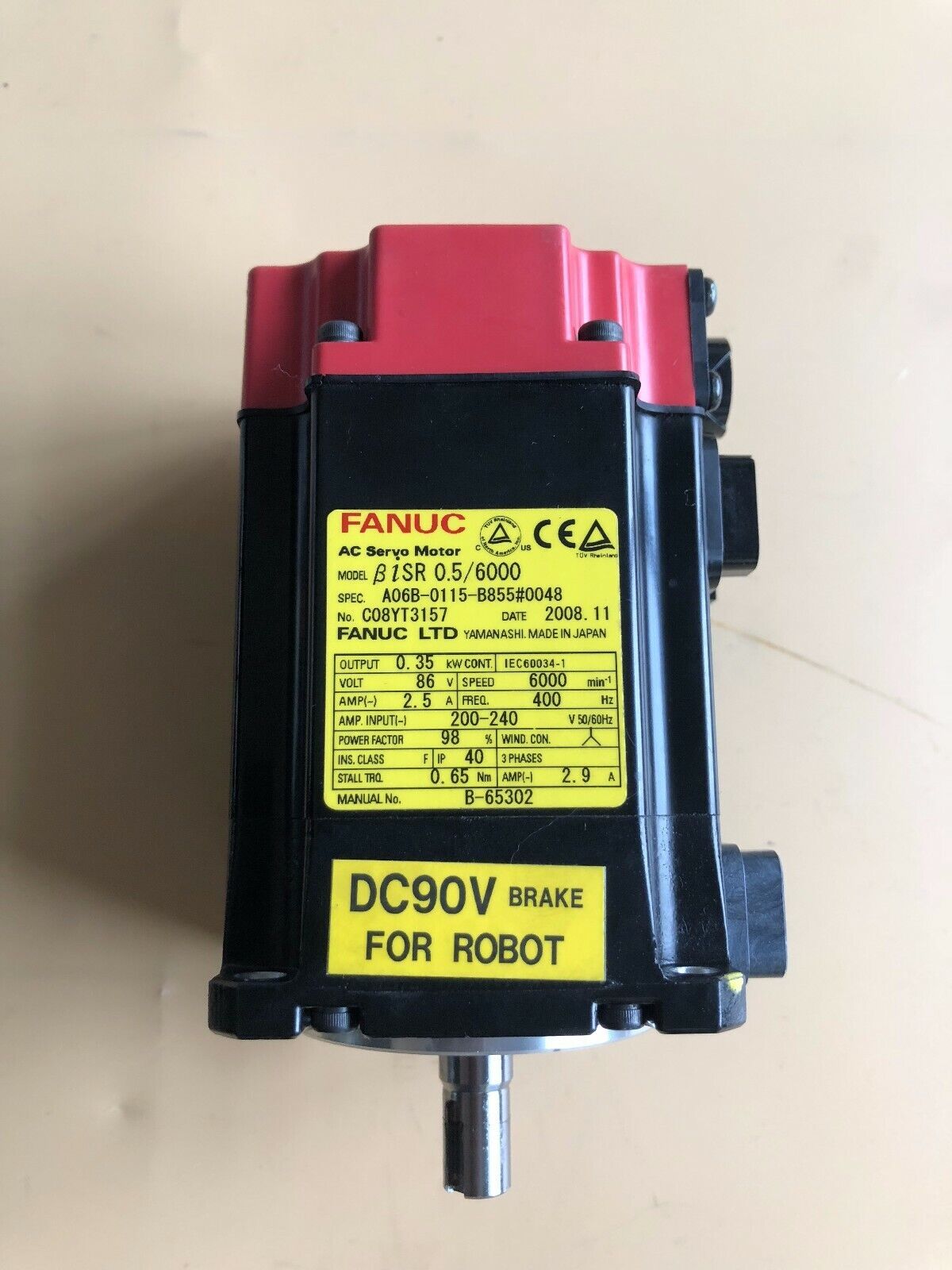 USED FANUC SERVO MOTOR A06B-0115-B855#0048 A06B0115B8550048 FREE EXPEDITED SHIP