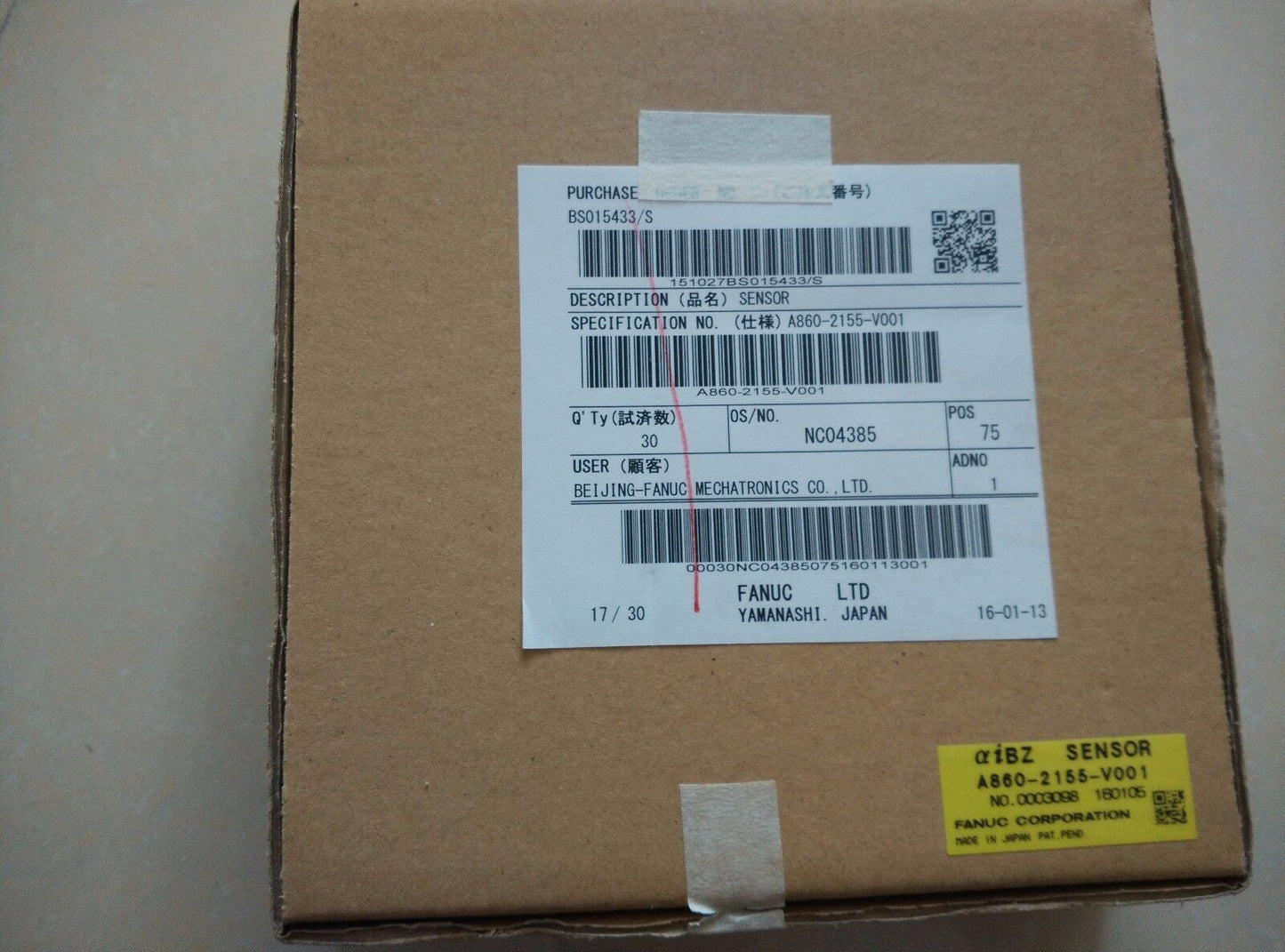 NEW ORIGINAL FANUC SENSOR A860-2155-V001 A8602155V001 EXPEDITED SHIPPING