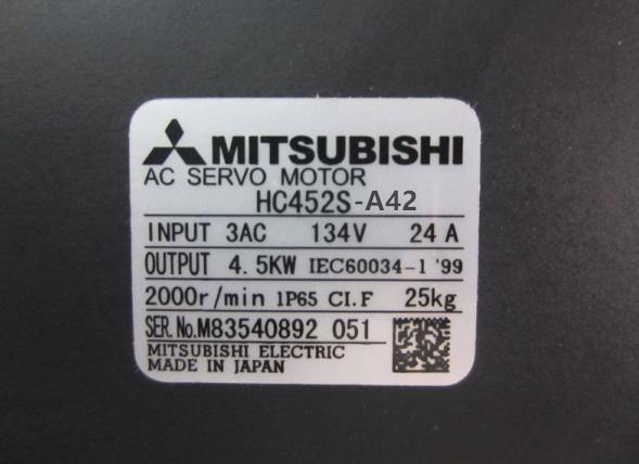 1PC MITSUBISHI AC SERVO MOTOR HC452S-A42 NEW ORIGINAL FREE EXPEDITED SHIPPING