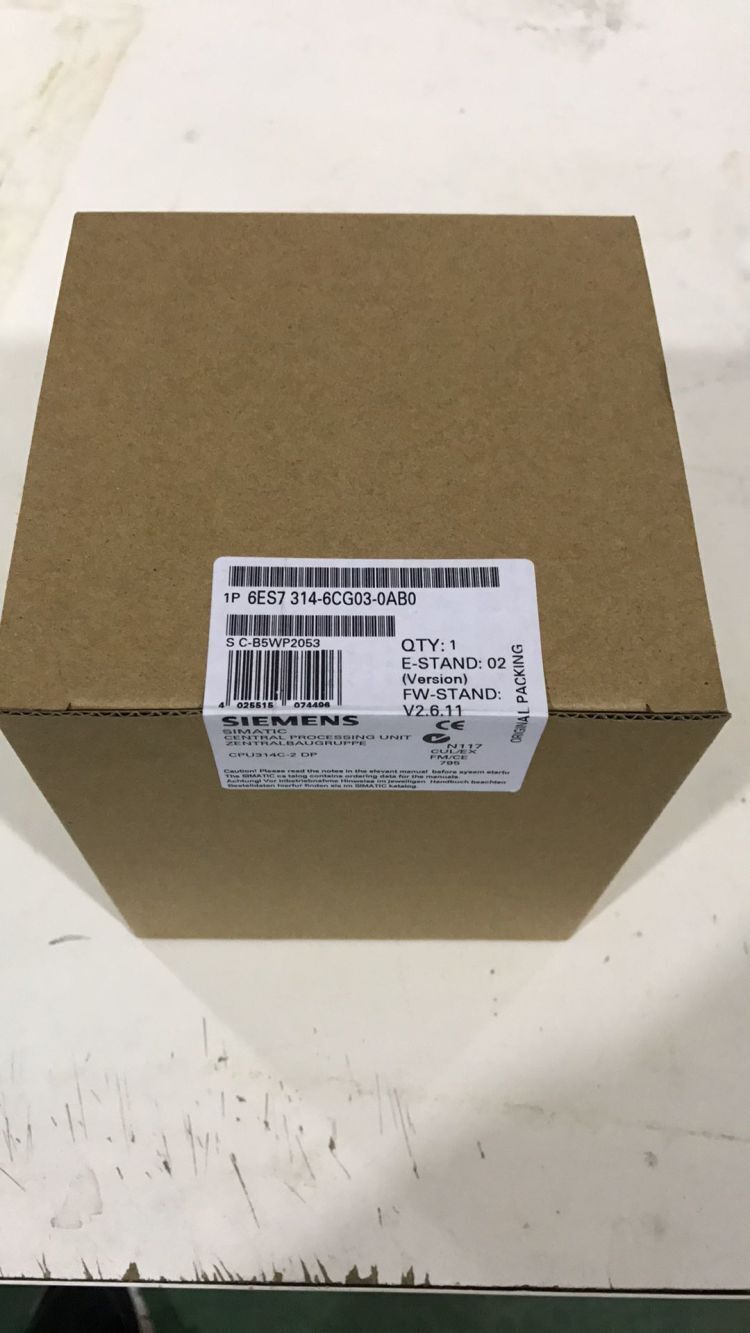 New Siemens CENTRAL PROCESSING UNIT 6ES7314-6CG03-0AB0 In Box FREE DHL SHIPPING