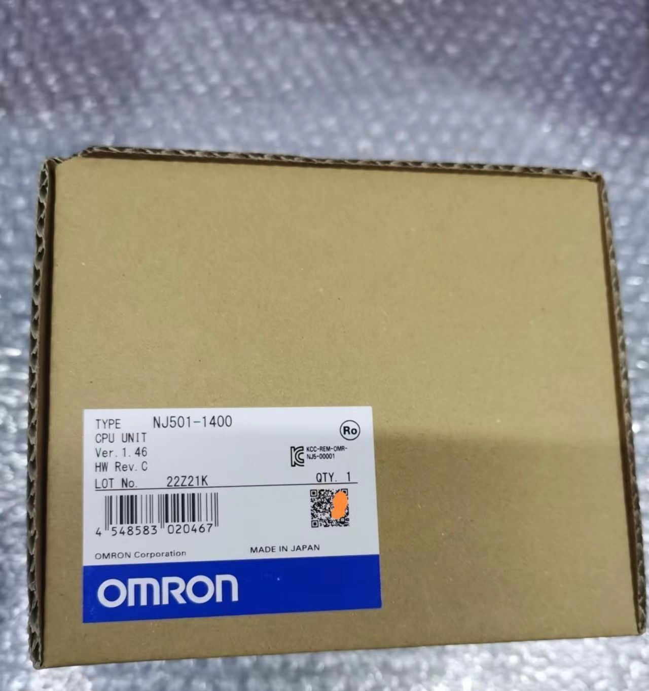 1PC Omron NJ501-1400 CPU UNIT NJ5011400 Expedited Shipping