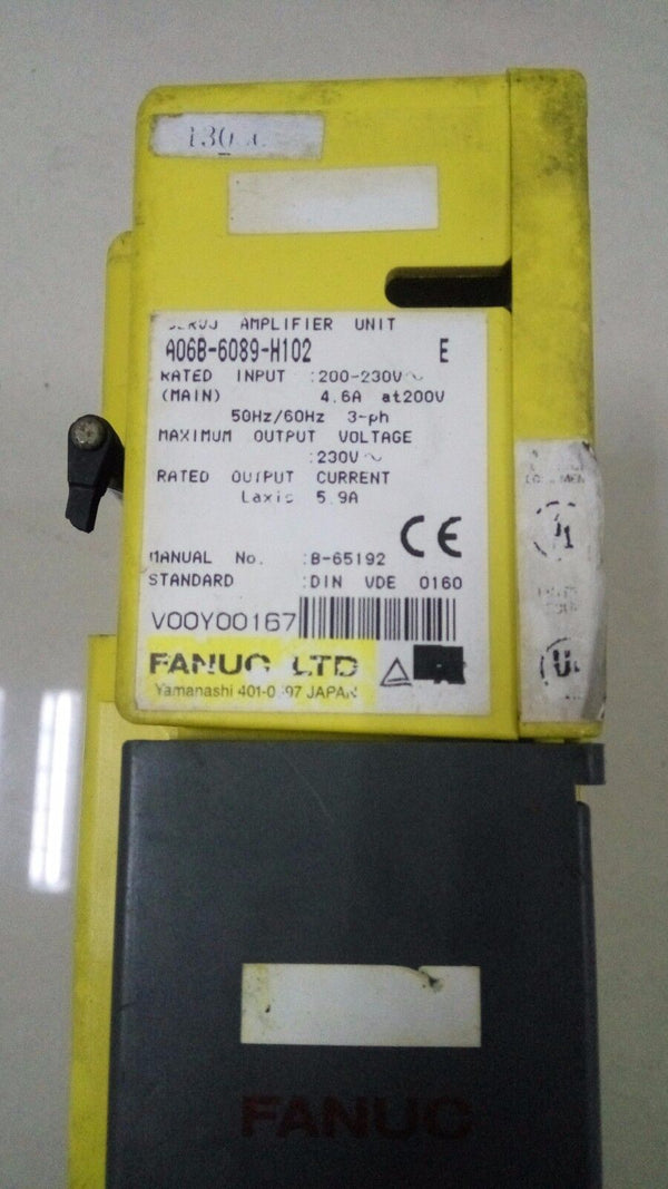 1PC USED FANUC SERVO AMPLIFIER UNIT A06B-6089-H102 A06B6089H102 FREE SHIPPING