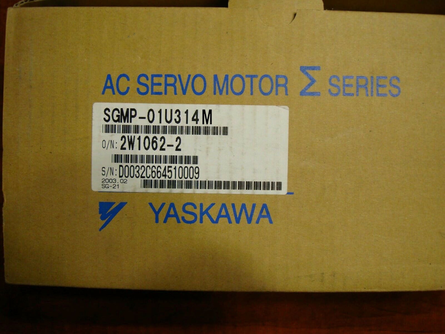 YASKAWA AC SERVO MOTOR SGMP-01U314M NEW ORIGINAL FREE EXPEDITED SHIPPING