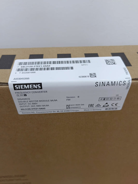 New Siemens Double Motor Module 6SL3120-2TE21-0AA3 Expedited Shipping