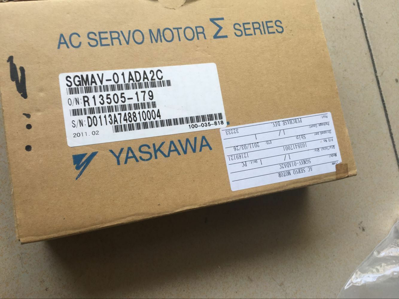 YASKAWA AC SERVO MOTOR SGMAV-01ADA2C    NEW ORIGINAL FREE EXPEDITED SHIPPING