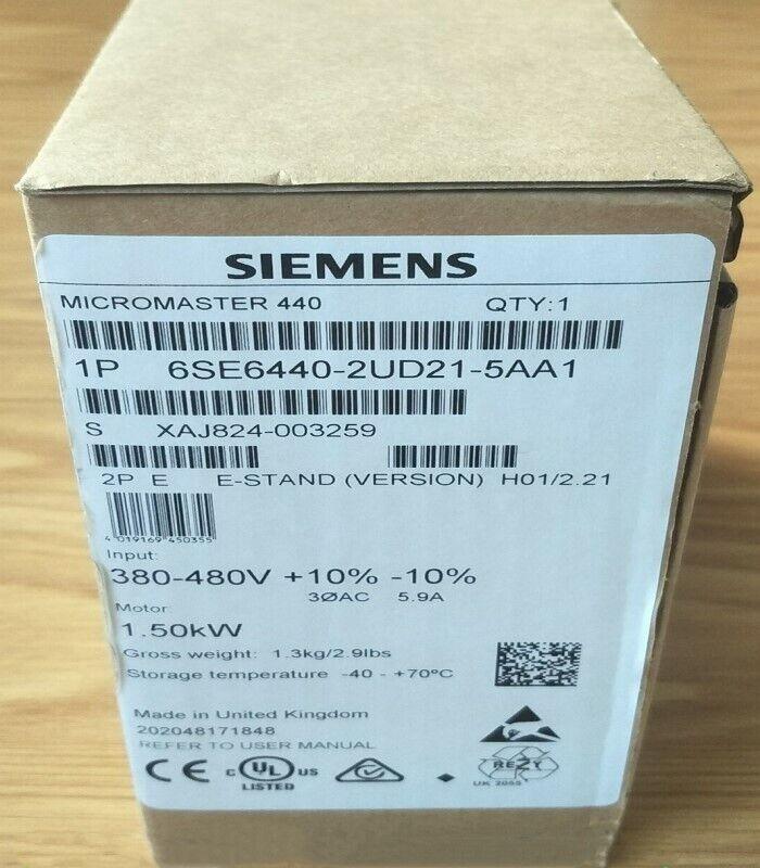 New Siemens Inverter 6SE6440-2UD21-5AA1 6SE64402UD215AA1 Expedited Shipping