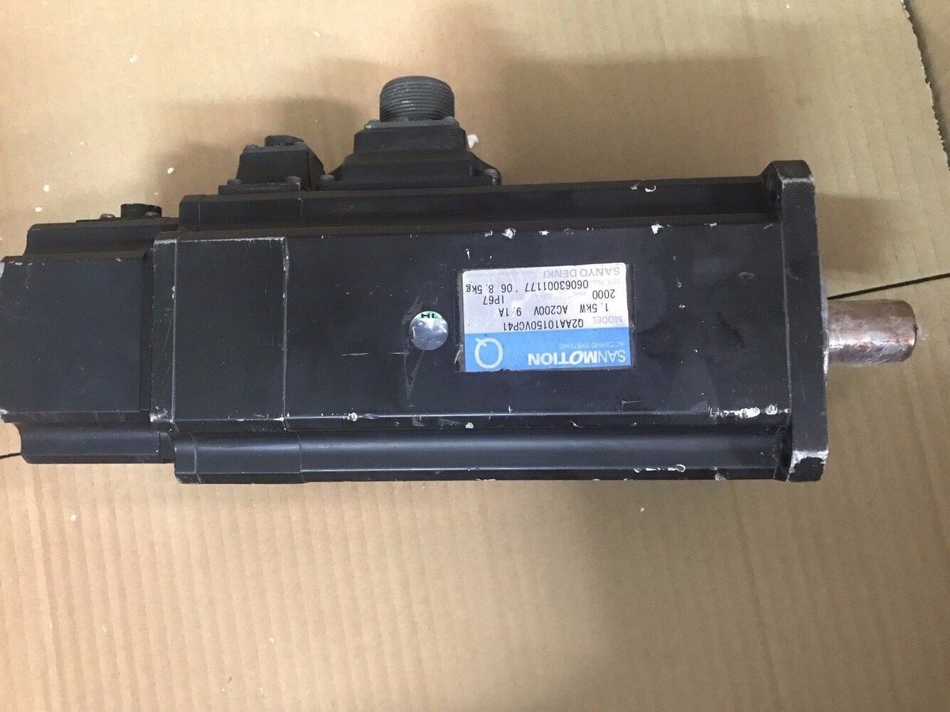 USED SANYO DENKI AC SERVO MOTOR Q2AA10150VCP41 FREE EXPEDITED SHIPPING