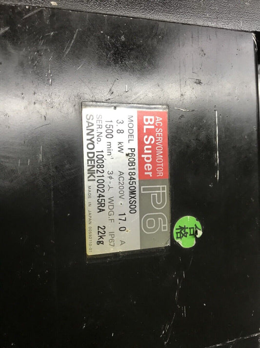 USED SANYO DENKI AC SERVO MOTOR P60B18450MXS00 FREE EXPEDITED SHIPPING