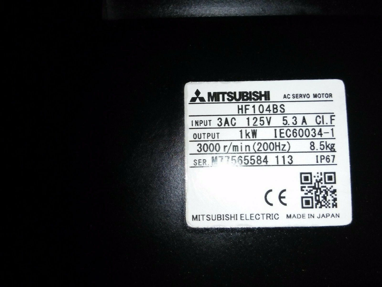 MITSUBISHI SERVO MOTOR HF104BS-A47 HF104BS NEW ORIGINAL FREE EXPEDITED SHIPPING