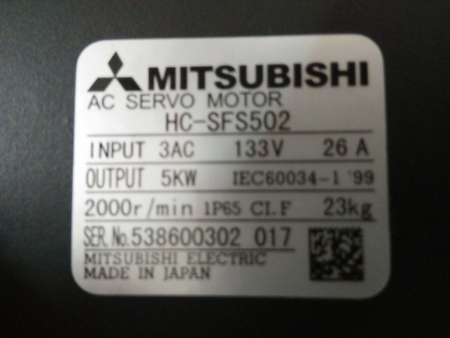 1PC MITSUBISHI AC SERVO MOTOR HC-SFS502  NEW ORIGINAL EXPEDITED SHIPPING