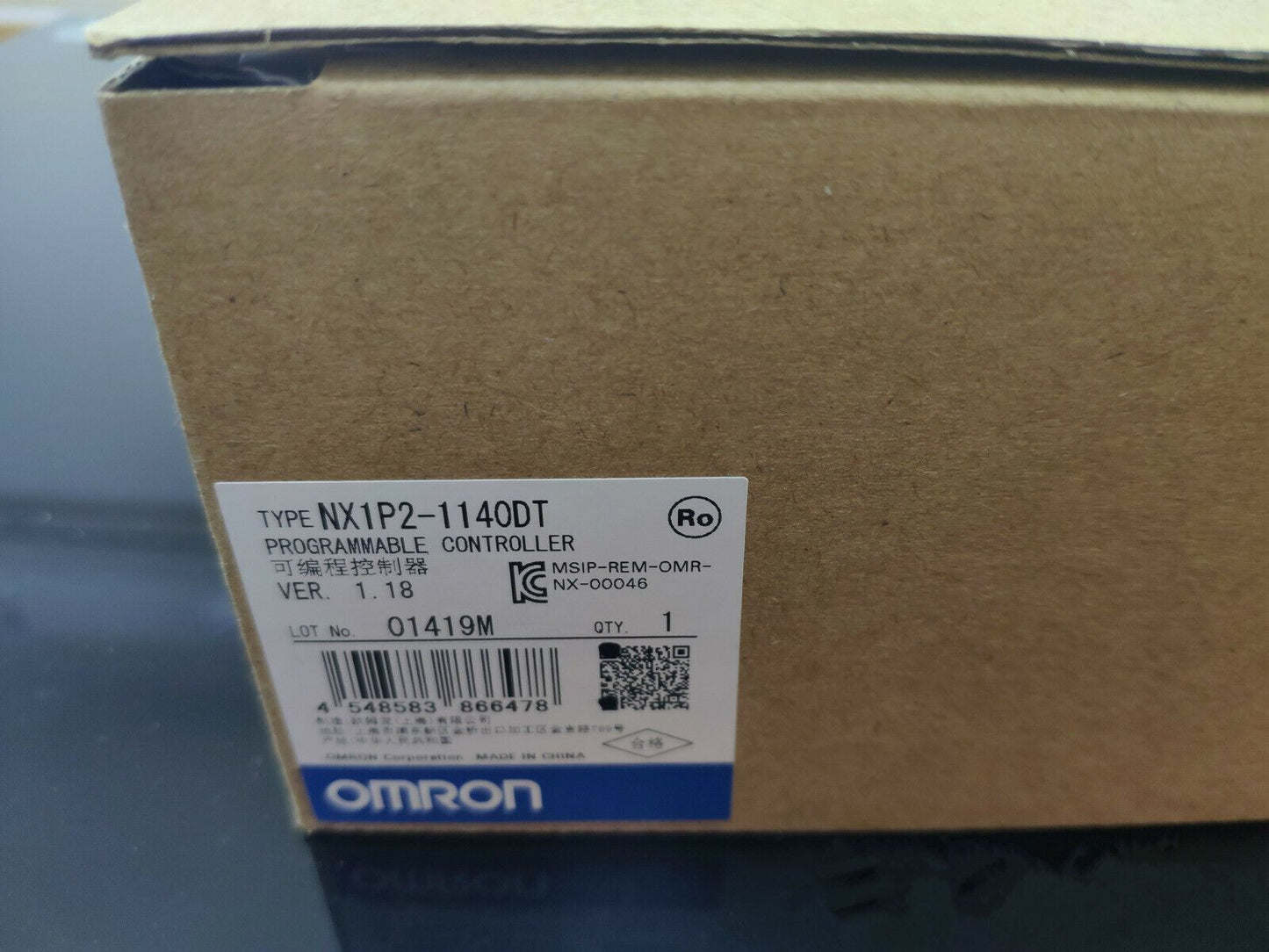 Omron Programmable Controller NX1P2-1140DT New Original Free Expedited Shipping