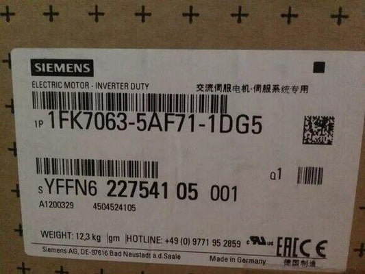 SIEMENS AC SERVO MOTOR 1FK7063-5AF71-1DG5 NEW ORIGINAL FREE EXPEDITED SHIPPING