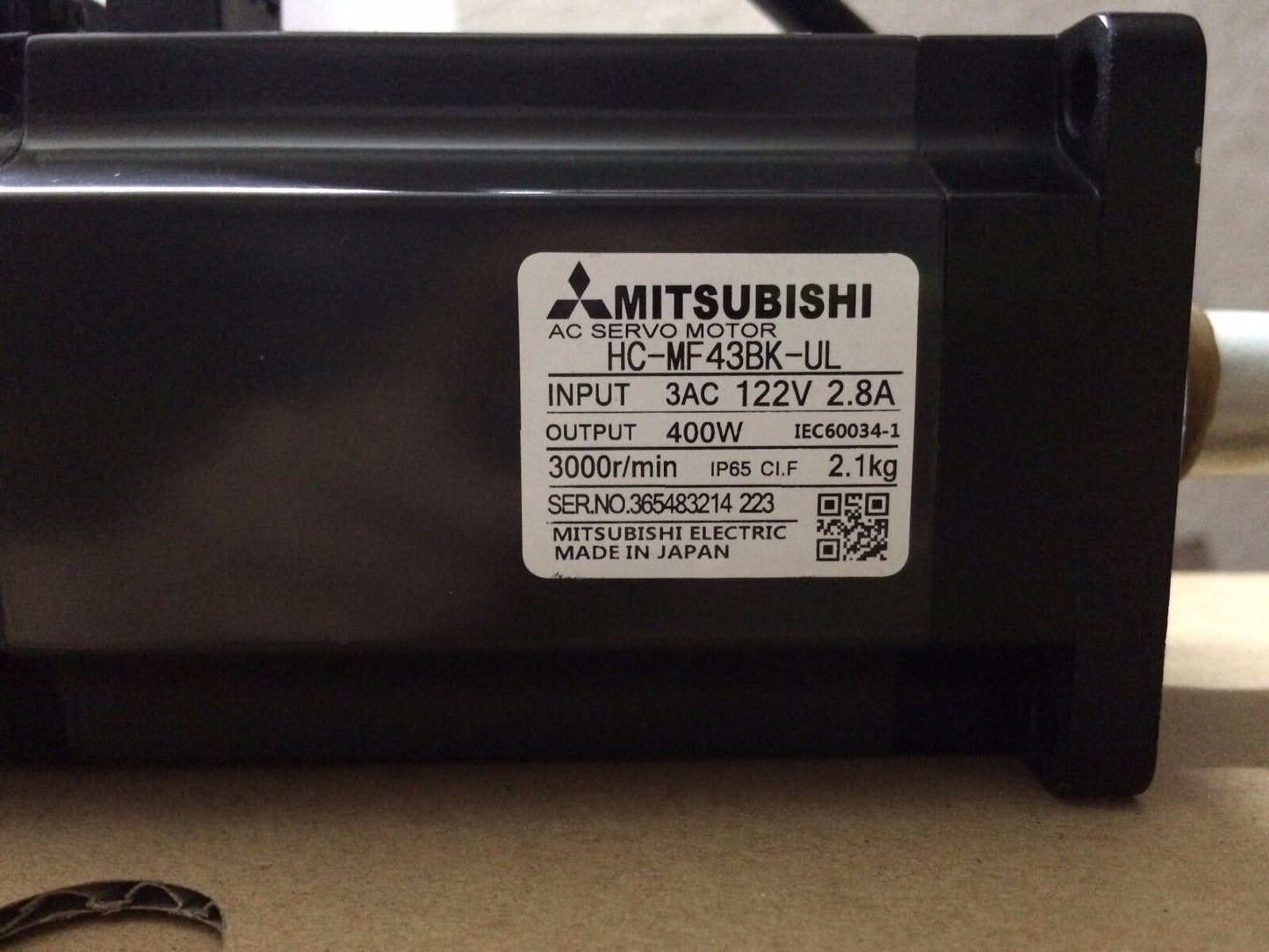 MITSUBISHI AC SERVO MOTOR HC-MF43BK-UL NEW ORIGINAL FREE EXPEDITED SHIPPING