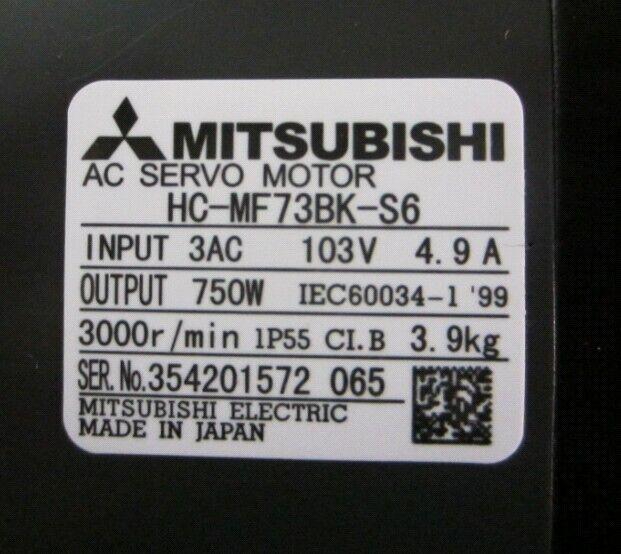 NEW MITSUBISHI AC SERVO MOTOR HC-MF73BK-S6 HCMF73BKS6 FREE EXPEDITED SHIPPING