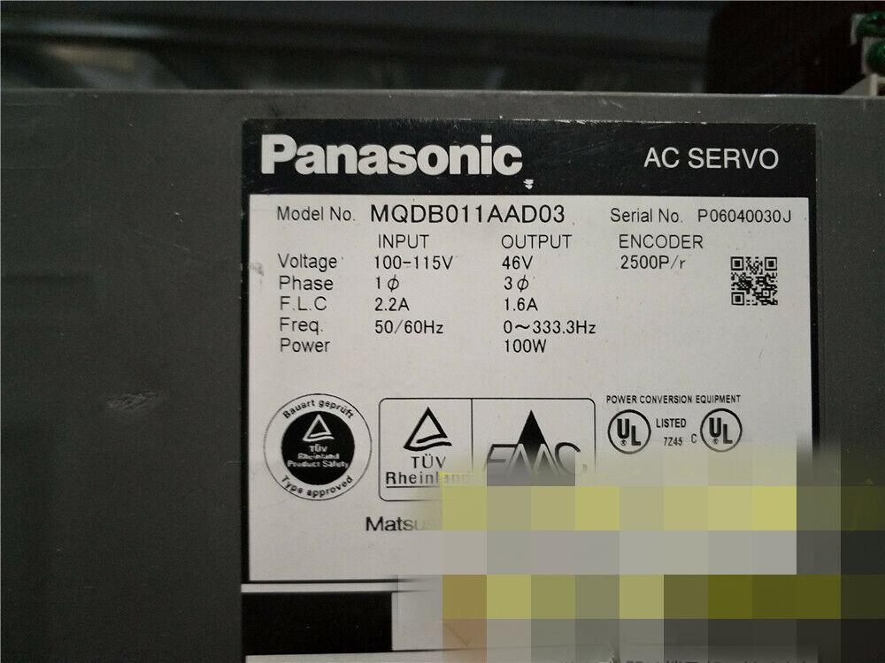 1PC USED PANASONIC AC SERVO DRIVER MQDB011AAD03 FREE EXPEDITED SHIPPING