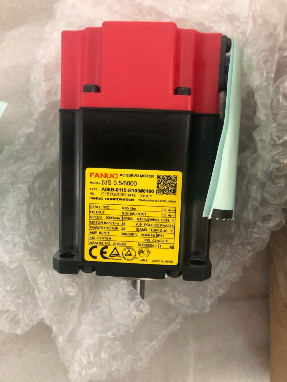 NEW FANUC SERVO MOTOR A06B-0115-B103 A06B-0115-B103#0100 FREE EXPEDITED SHIPING