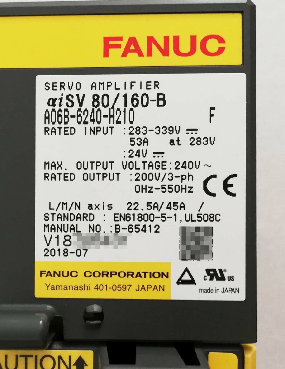 NEW FANUC SERVO AMPLIFIER A06B-6240-H210 A06B6240H210 EXPEDITED SHIPPING