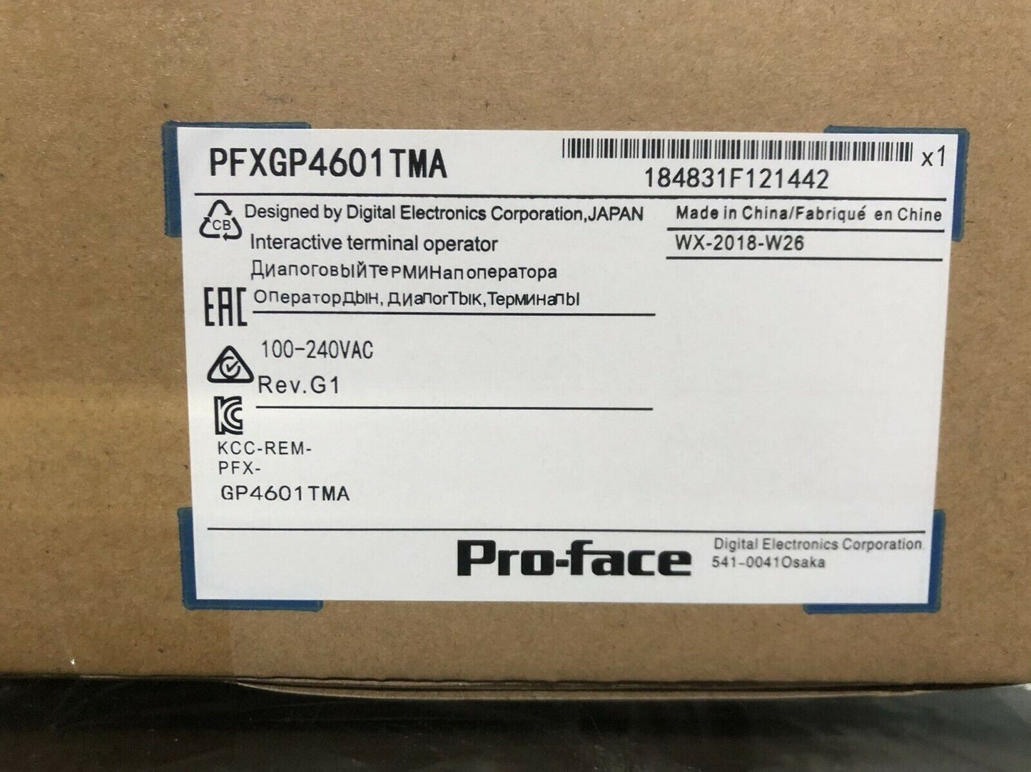 NEW PROFACE PFXGP4601TMA TOUCH SCREEN PFXGP4601TMA EXPEDITED SHIPPING