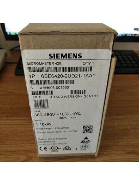 New Siemens 6SE6420-2UD21-1AA1 Inverter 6SE64202UD211AA1 Expedited Shipping