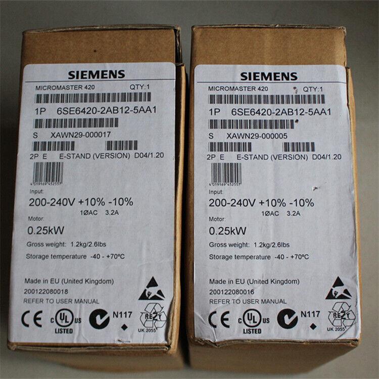 New Siemens 6SE6420-2AB12-5AA1 Inverter 6SE64202AB125AA1 Expedited Shipping